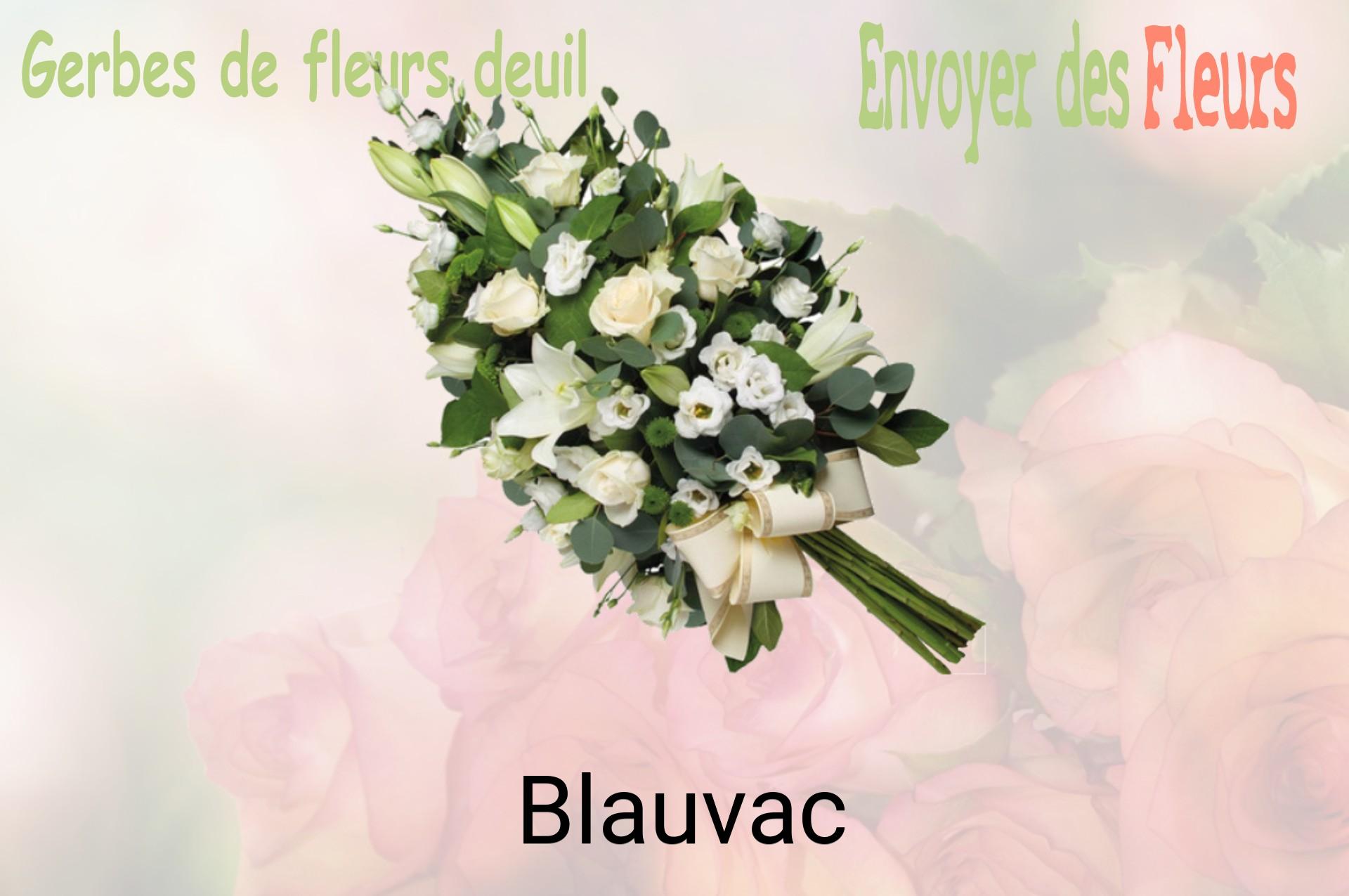 Gerbe de fleurs de deuil livrée à Blauvac